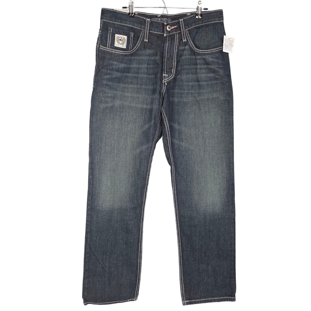 Cinch White Label Jeans Mens 31x32 Dark Stonewash Relaxed Fit Straight NEW